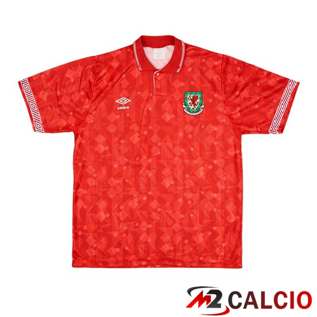 Maglie Calcio Personalizzate,Tute Calcio Squadre,Maglia Nazionale Italiana Calcio | Maglie Calcio Galles Retro Prima Rosso 1990-1991
