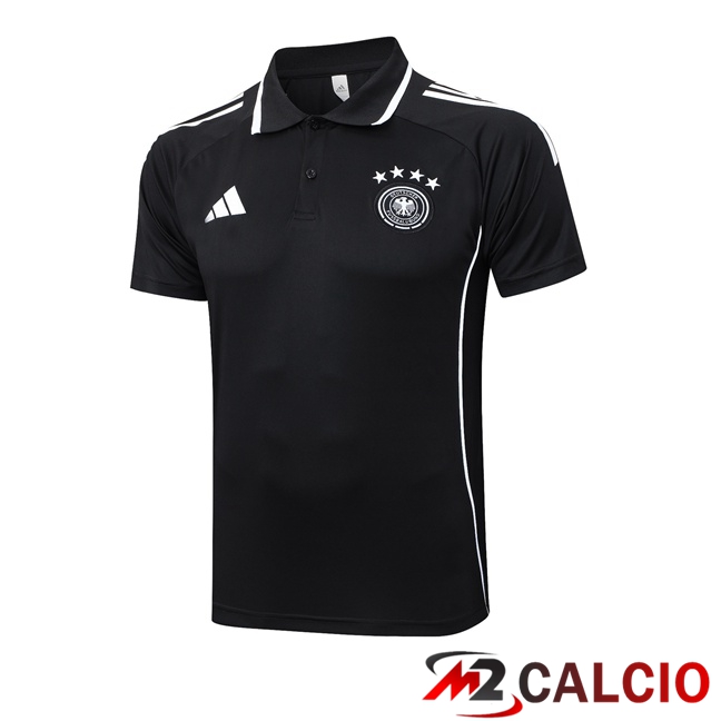 Maglie Calcio Personalizzate,Tute Calcio Squadre,Maglia Nazionale Italiana Calcio | Maglia Polo Germania Nero 2025/2026