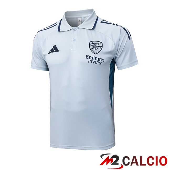 Maglie Calcio Personalizzate,Tute Calcio Squadre,Maglia Nazionale Italiana Calcio | Maglia Polo Arsenal Grigio 2025/2026