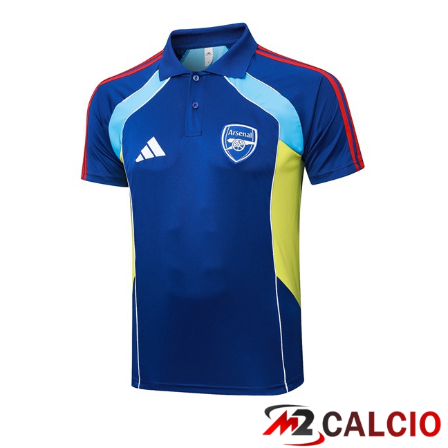 Maglie Calcio Personalizzate,Tute Calcio Squadre,Maglia Nazionale Italiana Calcio | Maglia Polo Arsenal Blu 2025/2026