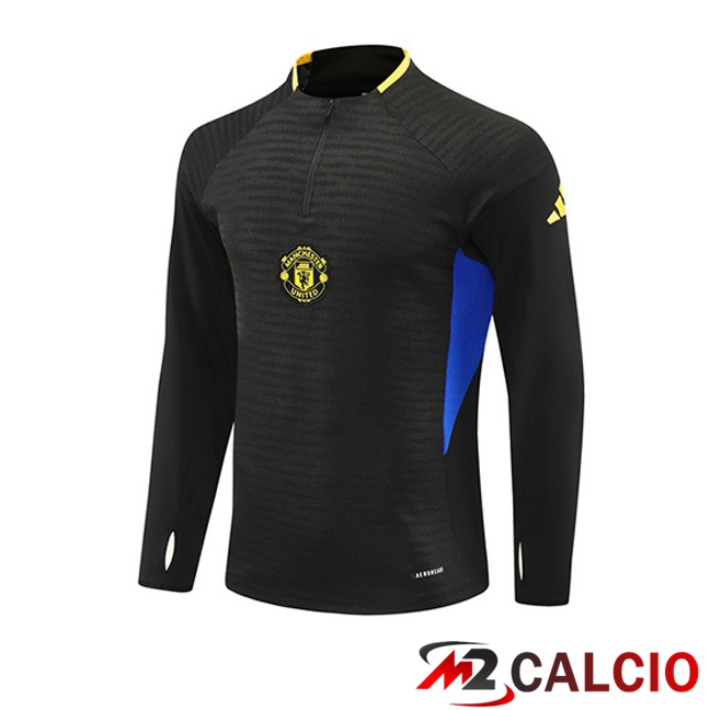 Maglie Calcio Personalizzate,Tute Calcio Squadre,Maglia Nazionale Italiana Calcio | Felpa Allenamento Manchester United Nero 2025/2026