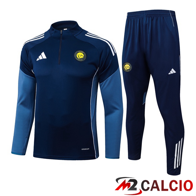 Maglie Calcio Personalizzate,Tute Calcio Squadre,Maglia Nazionale Italiana Calcio | Insieme Tuta Calcio Al-Nassr FC Blu Reale 2025/2026