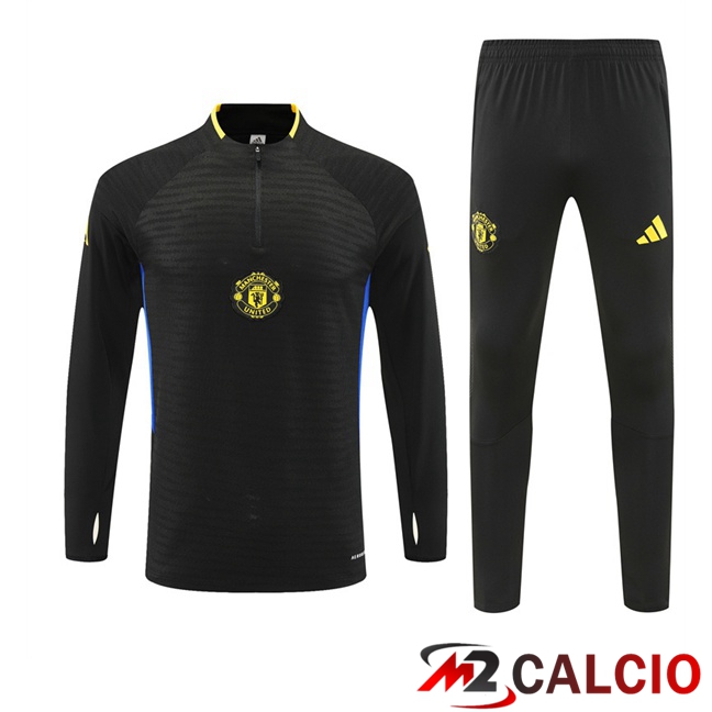 Maglie Calcio Personalizzate,Tute Calcio Squadre,Maglia Nazionale Italiana Calcio | Insieme Tuta Calcio Manchester United Nero 2025/2026