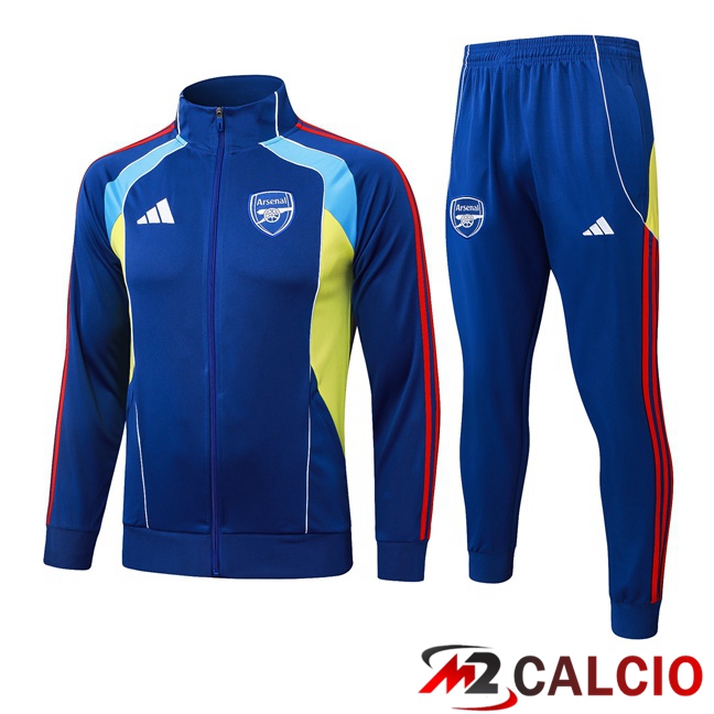 Maglie Calcio Personalizzate,Tute Calcio Squadre,Maglia Nazionale Italiana Calcio | Insieme Tuta Calcio - Giacca Arsenal Blu 2025/2026