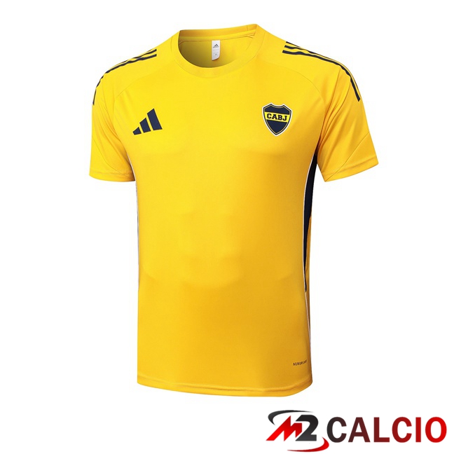 Maglie Calcio Personalizzate,Tute Calcio Squadre,Maglia Nazionale Italiana Calcio | T Shirt Allenamento Boca Juniors Giallo 2025/2026