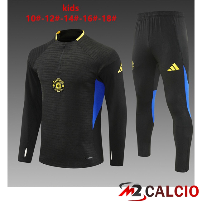 Maglie Calcio Personalizzate,Tute Calcio Squadre,Maglia Nazionale Italiana Calcio | Insieme Tuta Calcio Manchester United Bambino Nero 2025/2026
