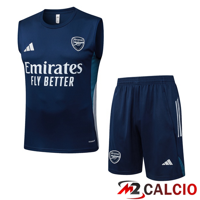 Maglie Calcio Personalizzate,Tute Calcio Squadre,Maglia Nazionale Italiana Calcio | Canotta Allenamento Arsenal + Pantaloncini Blu Reale 2025/2026