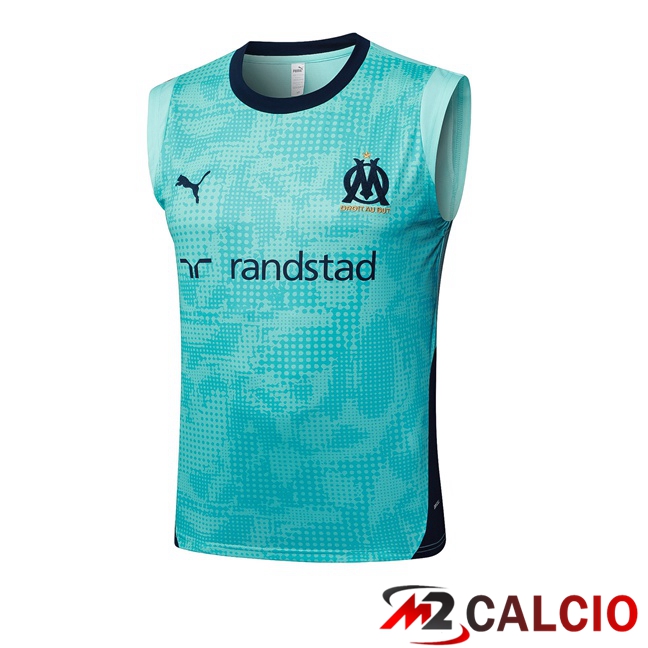 Maglie Calcio Personalizzate,Tute Calcio Squadre,Maglia Nazionale Italiana Calcio | Canotta Allenamento Marsiglia OM Verde 2025/2026