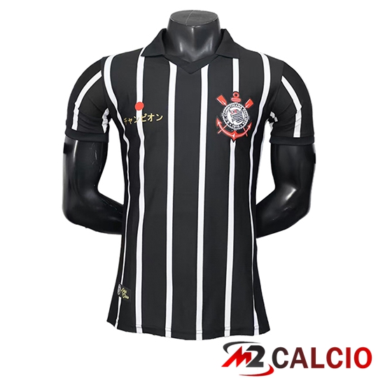 Maglie Calcio Personalizzate,Tute Calcio Squadre,Maglia Nazionale Italiana Calcio | Maglie Calcio Corinthians Edizione Speciale Bianco/Nero 2025/2026