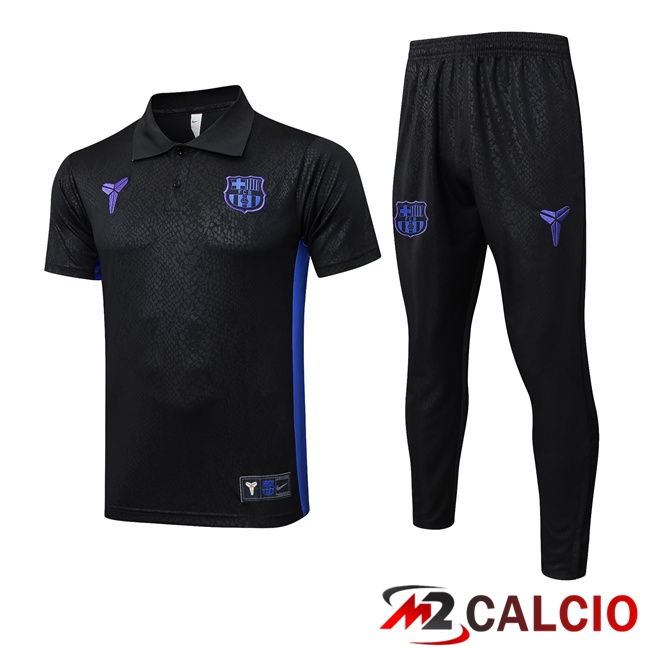 Maglie Calcio Personalizzate,Tute Calcio Squadre,Maglia Nazionale Italiana Calcio | Insieme Polo FC Barcellona + Pantaloni Nero 2025/2026