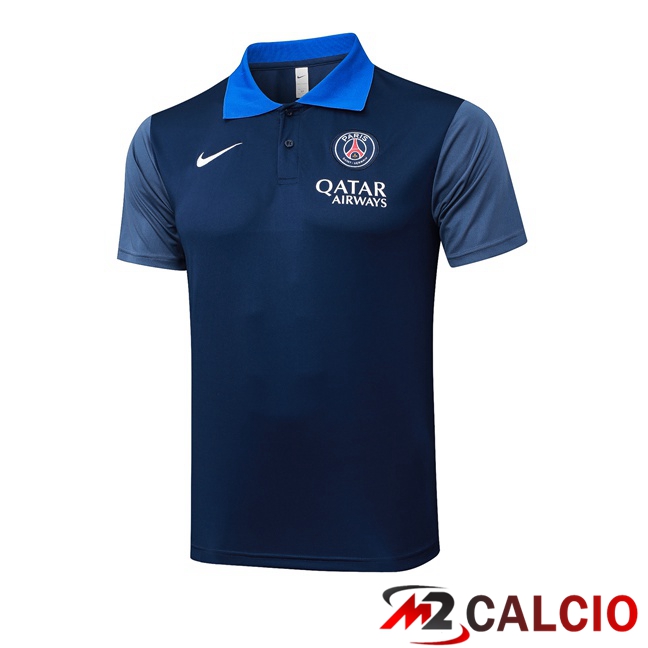 Maglie Calcio Personalizzate,Tute Calcio Squadre,Maglia Nazionale Italiana Calcio | Maglia Polo Paris PSG Blu Reale 2025/2026