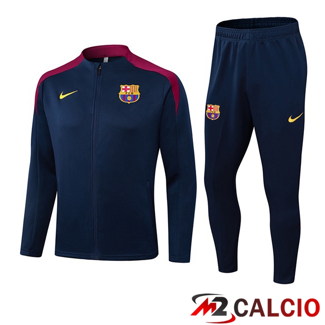 Maglie Calcio Personalizzate,Tute Calcio Squadre,Maglia Nazionale Italiana Calcio | Insieme Tuta Calcio - Giacca FC Barcellona Blu Reale 2025/2026