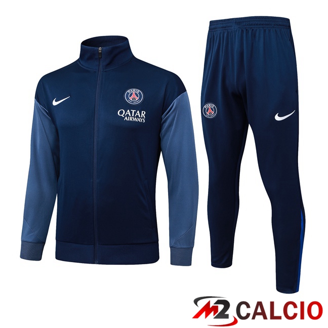Maglie Calcio Personalizzate,Tute Calcio Squadre,Maglia Nazionale Italiana Calcio | Insieme Tuta Calcio - Giacca Paris PSG Blu Reale 2025/2026