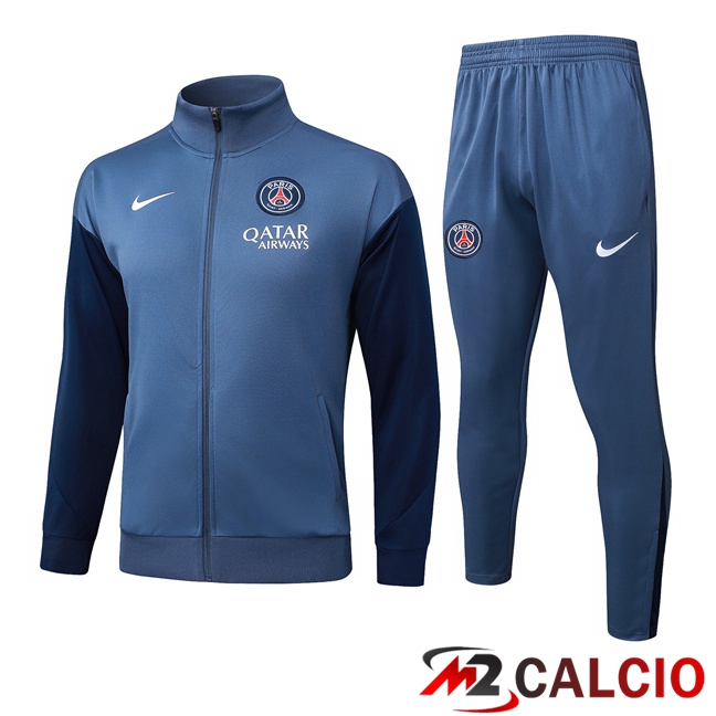 Maglie Calcio Personalizzate,Tute Calcio Squadre,Maglia Nazionale Italiana Calcio | Insieme Tuta Calcio - Giacca Paris PSG Blu Reale 2025/2026