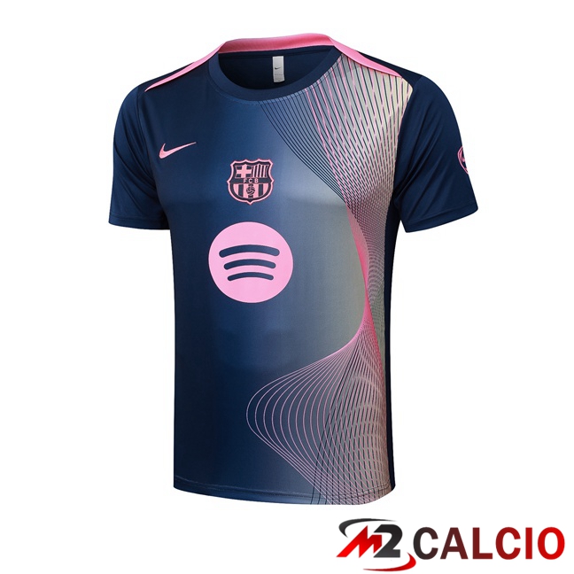 Maglie Calcio Personalizzate,Tute Calcio Squadre,Maglia Nazionale Italiana Calcio | T Shirt Allenamento FC Barcellona Rosa Blu Reale 2025/2026