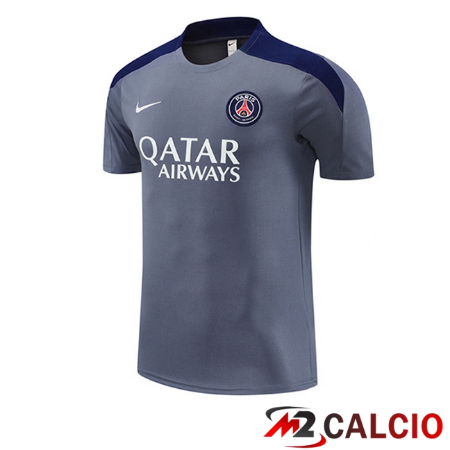Maglie Calcio Personalizzate,Tute Calcio Squadre,Maglia Nazionale Italiana Calcio | T Shirt Allenamento Paris PSG Grigio 2025/2026