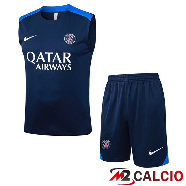 Maglie Calcio Personalizzate,Tute Calcio Squadre,Maglia Nazionale Italiana Calcio | Canotta Allenamento Paris PSG + Pantaloncini Blu Reale 2025/2026