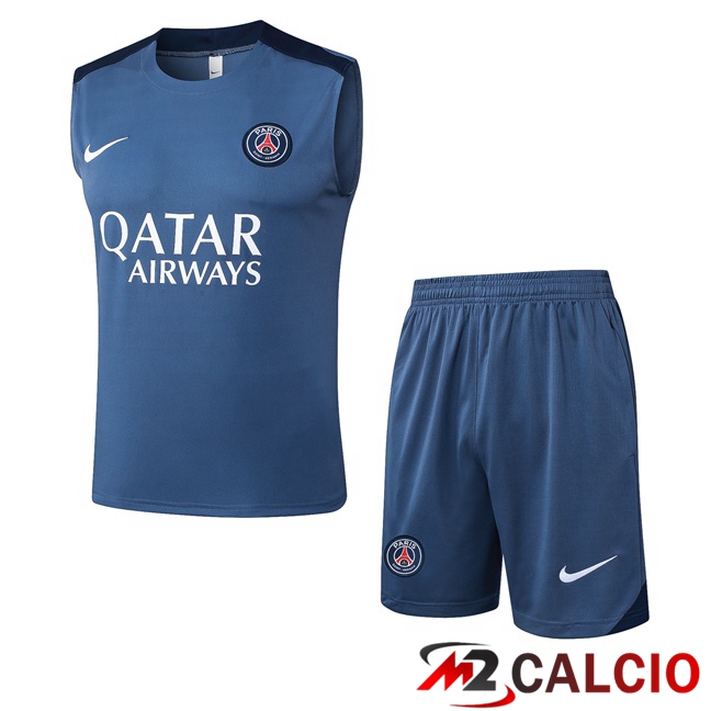 Maglie Calcio Personalizzate,Tute Calcio Squadre,Maglia Nazionale Italiana Calcio | Canotta Allenamento Paris PSG + Pantaloncini Grigio 2025/2026