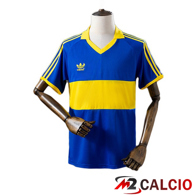 Maglie Calcio Personalizzate,Tute Calcio Squadre,Maglia Nazionale Italiana Calcio | Maglie Calcio Boca Juniors Retro Prima Blu Reale 1985-1986