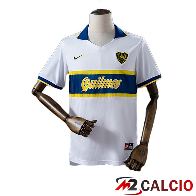 Maglie Calcio Personalizzate,Tute Calcio Squadre,Maglia Nazionale Italiana Calcio | Maglie Calcio Boca Juniors Retro Seconda Bianco 1997-1998