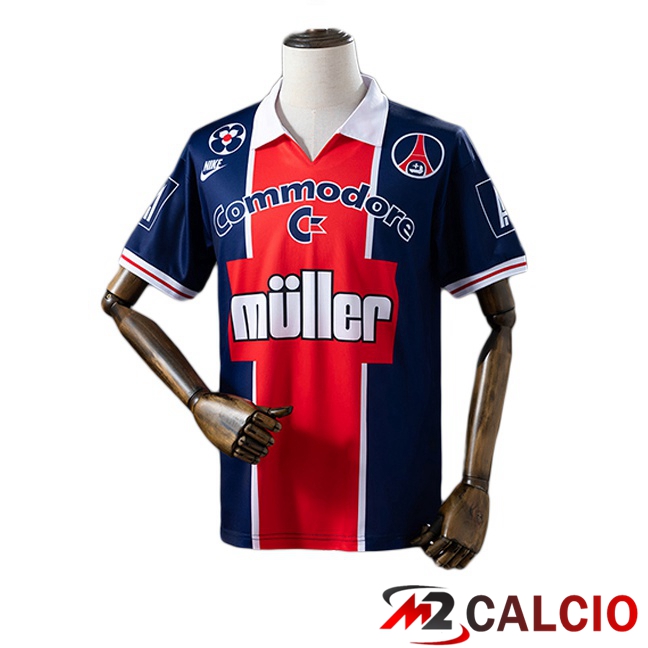 Maglie Calcio Personalizzate,Tute Calcio Squadre,Maglia Nazionale Italiana Calcio | Maglie Calcio Paris PSG Retro Seconda Blu Reale 1991-1992