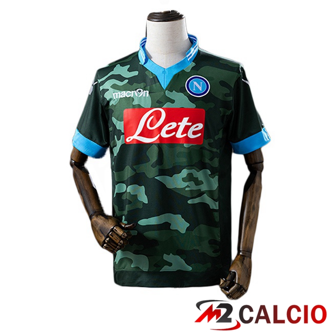 Maglie Calcio Personalizzate,Tute Calcio Squadre,Maglia Nazionale Italiana Calcio | Maglie Calcio SSC Napoli Retro Seconda Verde 2013-2014