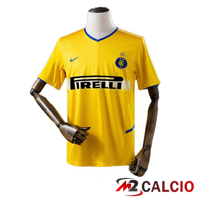 Maglie Calcio Personalizzate,Tute Calcio Squadre,Maglia Nazionale Italiana Calcio | Maglie Calcio Inter Milan Retro Terza Giallo 2002-2003