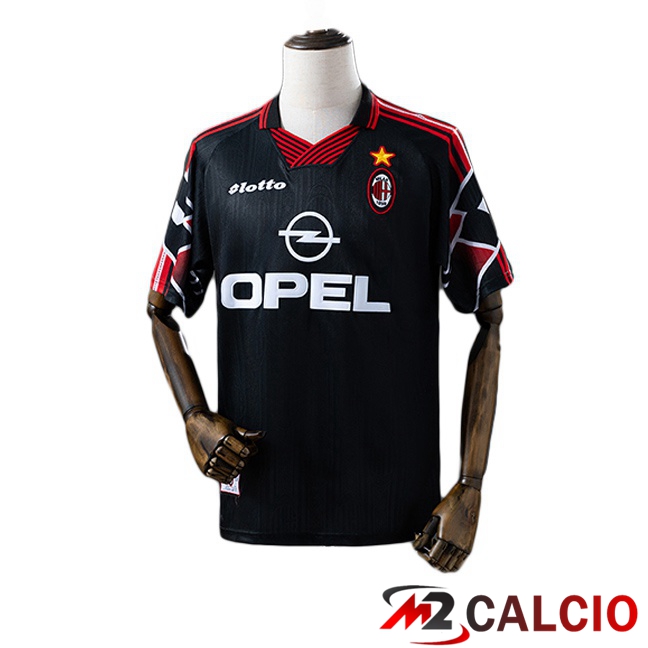 Maglie Calcio Personalizzate,Tute Calcio Squadre,Maglia Nazionale Italiana Calcio | Maglie Calcio AC Milan Retro Quarto Nero 1997-1998