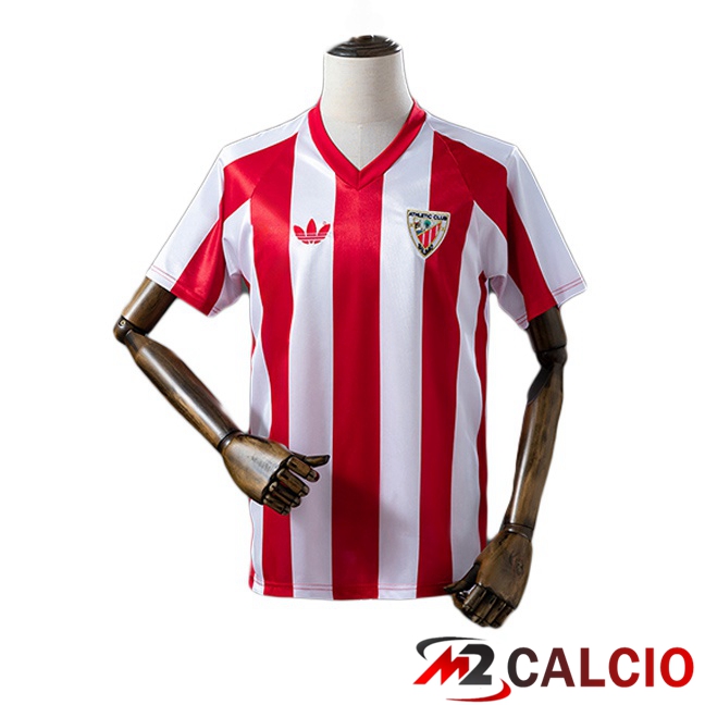 Maglie Calcio Personalizzate,Tute Calcio Squadre,Maglia Nazionale Italiana Calcio | Maglie Calcio Athletic Club Retro Prima Rosso Bianco 1986-1987