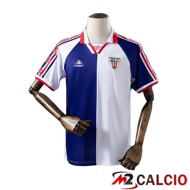 Maglie Calcio Personalizzate,Tute Calcio Squadre,Maglia Nazionale Italiana Calcio | Maglie Calcio Athletic Club Retro Seconda Blu Bianco 1995-1997