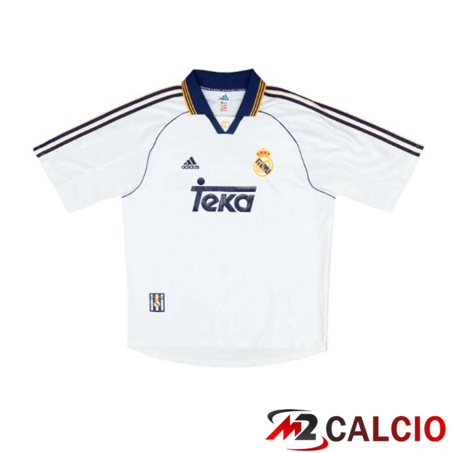 Maglie Calcio Personalizzate,Tute Calcio Squadre,Maglia Nazionale Italiana Calcio | Maglie Calcio Real Madrid Retro Prima Bianco 1998-2000