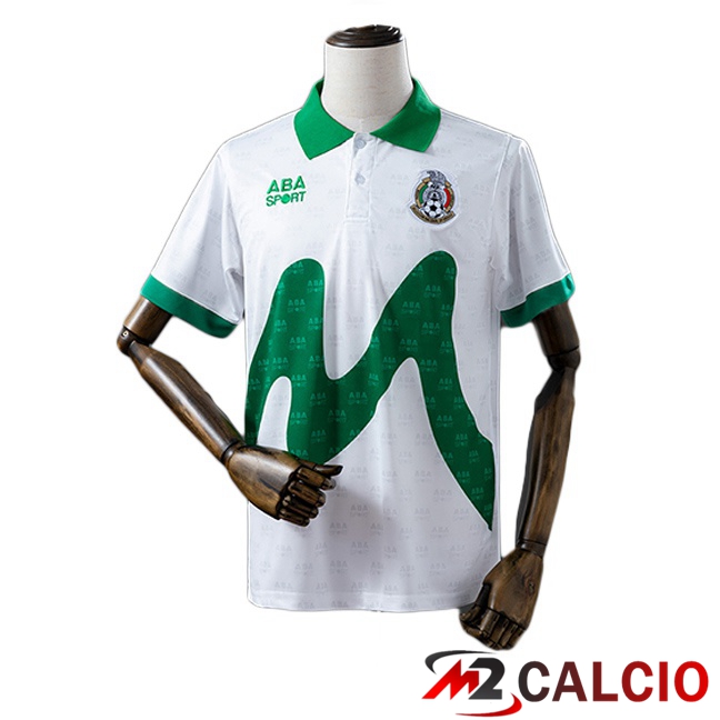 Maglie Calcio Personalizzate,Tute Calcio Squadre,Maglia Nazionale Italiana Calcio | Maglie Calcio Messico Retro Seconda Bianco Verde 1995