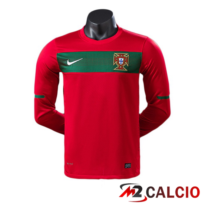 Maglie Calcio Personalizzate,Tute Calcio Squadre,Maglia Nazionale Italiana Calcio | Maglie Calcio Portogallo Retro Prima Manica Lunga Rosso 2010