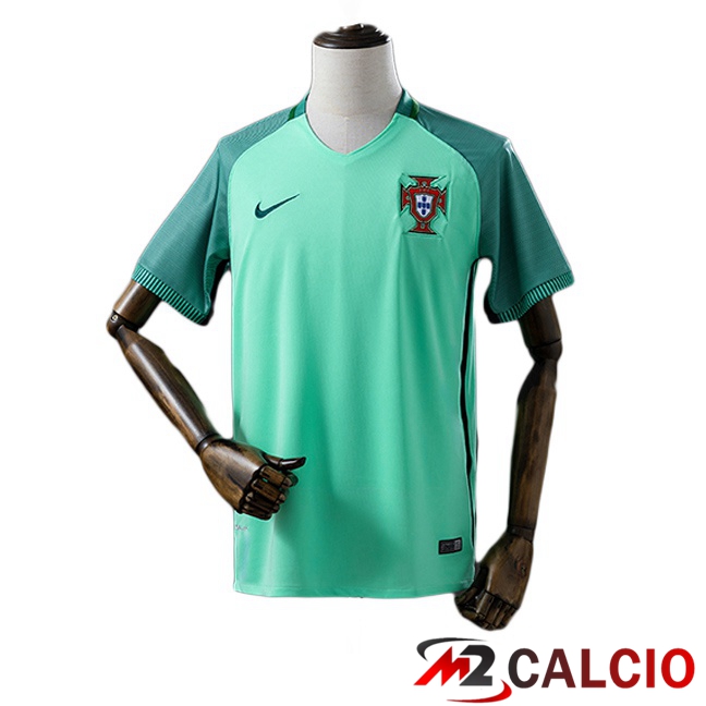 Maglie Calcio Personalizzate,Tute Calcio Squadre,Maglia Nazionale Italiana Calcio | Maglie Calcio Portogallo Retro Seconda Verde 2016
