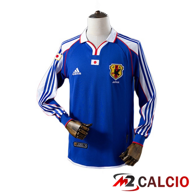 Maglie Calcio Personalizzate,Tute Calcio Squadre,Maglia Nazionale Italiana Calcio | Maglie Calcio Giappone Retro Prima Manica Lunga Blu 2000