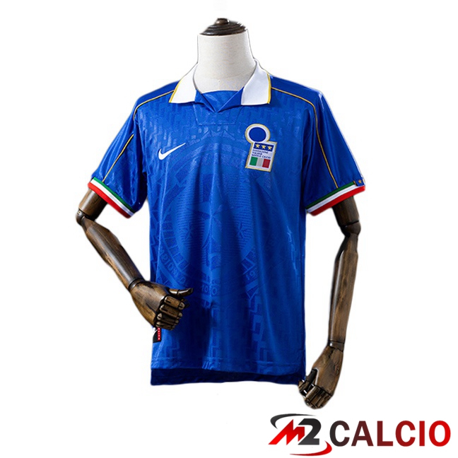 Maglie Calcio Personalizzate,Tute Calcio Squadre,Maglia Nazionale Italiana Calcio | Maglie Calcio Italia Retro Prima Blu 1995