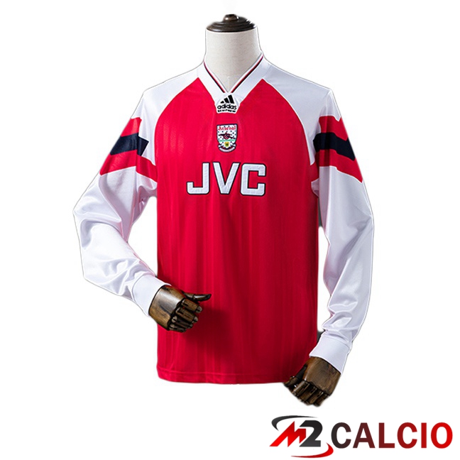 Maglie Calcio Personalizzate,Tute Calcio Squadre,Maglia Nazionale Italiana Calcio | Maglie Calcio Arsenal Retro Prima Manica Lunga Rosso 1992-1994