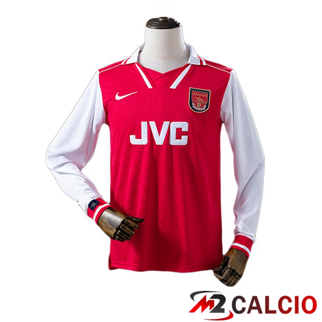Maglie Calcio Personalizzate,Tute Calcio Squadre,Maglia Nazionale Italiana Calcio | Maglie Calcio Arsenal Retro Prima Manica Lunga Rosso 1996-1997