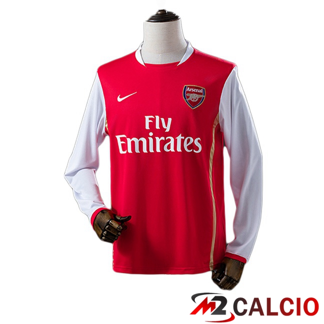 Maglie Calcio Personalizzate,Tute Calcio Squadre,Maglia Nazionale Italiana Calcio | Maglie Calcio Arsenal Retro Prima Manica Lunga Rosso 2006-2007