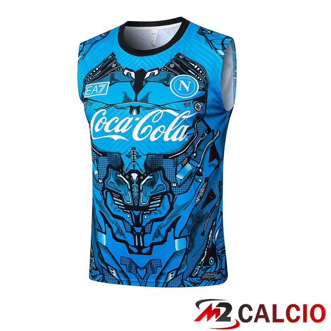 Maglie Calcio Personalizzate,Tute Calcio Squadre,Maglia Nazionale Italiana Calcio | Canotta Allenamento SSC Napoli Blu 2025/2026
