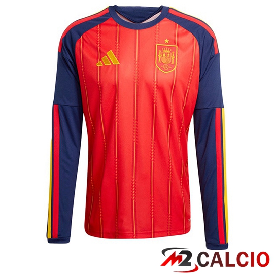 Maglie Calcio Personalizzate,Tute Calcio Squadre,Maglia Nazionale Italiana Calcio | Maglie Calcio Spagna Prima Manica Lunga Coppa Del Mondo 2026