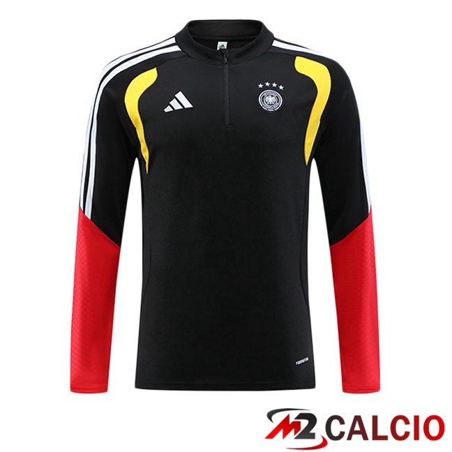 Maglie Calcio Personalizzate,Tute Calcio Squadre,Maglia Nazionale Italiana Calcio | Felpa Allenamento Germania Nero 2025/2026