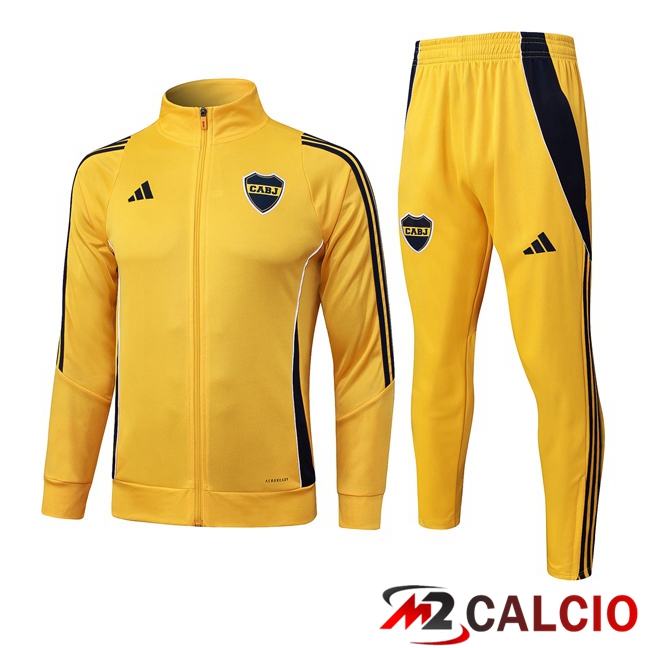 Maglie Calcio Personalizzate,Tute Calcio Squadre,Maglia Nazionale Italiana Calcio | Insieme Tuta Calcio - Giacca Boca Juniors Giallo 2025/2026