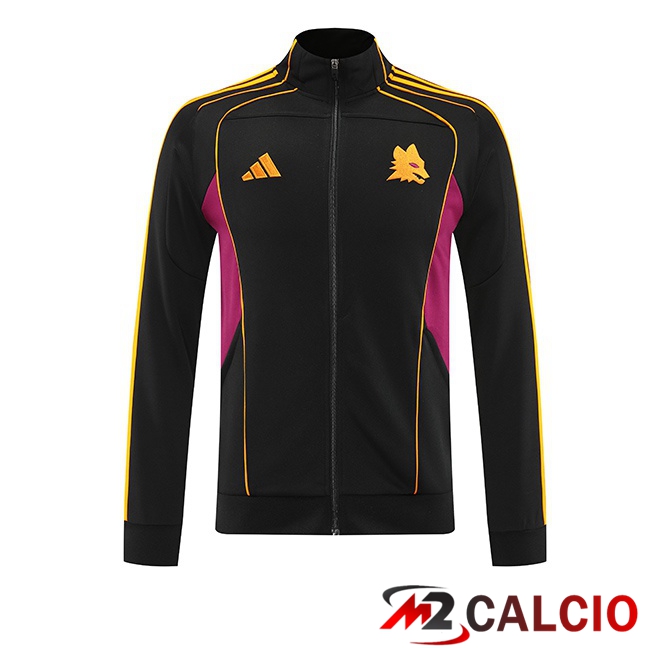 Maglie Calcio Personalizzate,Tute Calcio Squadre,Maglia Nazionale Italiana Calcio | Giacca Calcio AS Roma Nero 2025/2026