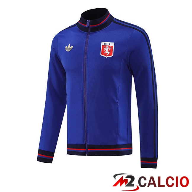 Maglie Calcio Personalizzate,Tute Calcio Squadre,Maglia Nazionale Italiana Calcio | Giacca Calcio Lione OL Blu 2025/2026