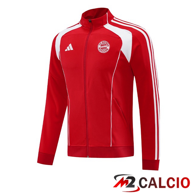 Maglie Calcio Personalizzate,Tute Calcio Squadre,Maglia Nazionale Italiana Calcio | Giacca Calcio Bayern Monaco Rosso 2025/2026