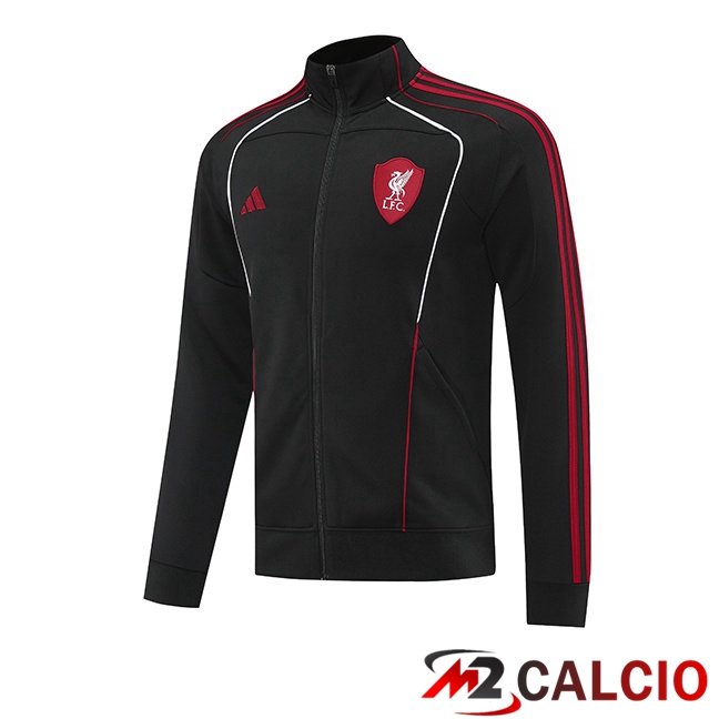 Maglie Calcio Personalizzate,Tute Calcio Squadre,Maglia Nazionale Italiana Calcio | Giacca Calcio FC Liverpool Nero 2025/2026