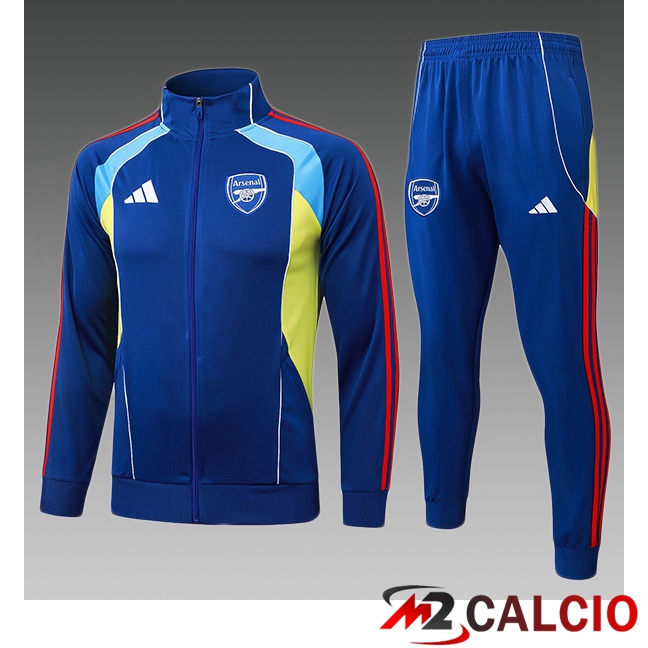 Maglie Calcio Personalizzate,Tute Calcio Squadre,Maglia Nazionale Italiana Calcio | Insieme Tuta Calcio - Giacca Arsenal Bambino Blu 2025/2026