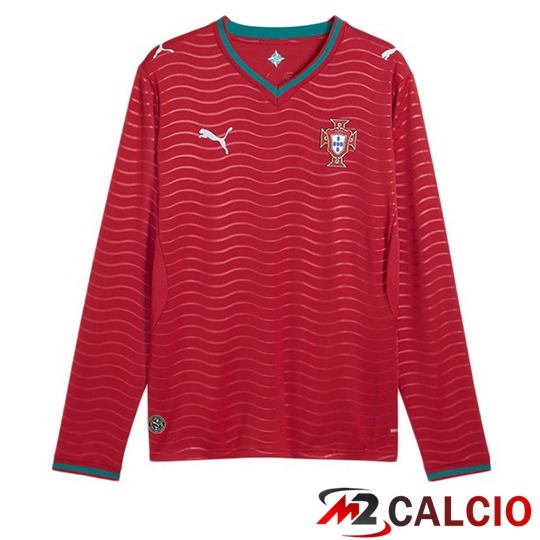 Maglie Calcio Personalizzate,Tute Calcio Squadre,Maglia Nazionale Italiana Calcio | Maglie Calcio Portogallo Prima Manica Lunga Coppa Del Mondo 2026