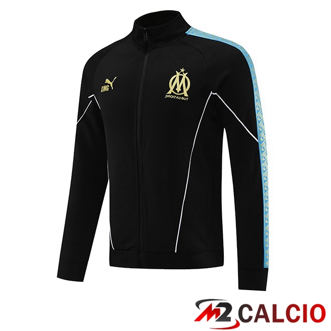 Maglie Calcio Personalizzate,Tute Calcio Squadre,Maglia Nazionale Italiana Calcio | Giacca Calcio Marsiglia OM Nero 2025/2026